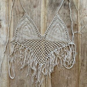 Crochet Fringe Halter Top